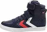 Hummel, Slimmer Stadil Leather High Jr, Sneaker A Collo Alto, Unisex - Bambini E Ragazzi, Blu (Peacoat 7666), 40 Eu