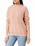 ARMANI EXCHANGE Collo con cappuccio, logo frontale lavorato a maglia, Felpa con Cappuccio Donna, Rosa (Lady), XS