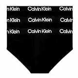 Calvin Klein Hip Brief 3pk Intimo, Black, L (Pacco da 3) Uomo