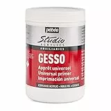 Pébéo - Studio Acrylics Gesso Acrilico 1 litro - Bianco - Sottofondo Colori acrilici per preparare Tutti i Supporti -