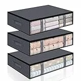 GTDOOCE 3 Pezzi Scatole per Armadio,Contenitori Salvaspazio, per Vestiti, 60 x 45 x 15cm