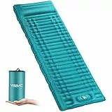 YISSVIC Materassino Campeggio Gonfiabile Autogonfiabile con Cuscino Portatile e Pieghevole per Outdoor, Arrampicata, Campeggio,Pesca, Spiaggia,Blu Cielo