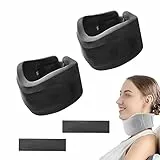 YODAOLI Painkil Neck Brace, Ice Silk Neck Brace, Neck Brace for Neck Pain And Support for Women, Neck Pillows for Pain Relief Sleeping, Neck Traction Device (2*Black,M)