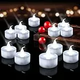 Diyife Candele a LED, [12 PCS] [Bianco] Lumini LED, Senza Fiamme Lumini da Tè Tealight LED con Batterie per Decorazione di Casa, Halloween, Partito, Compleanno [Classe di Efficienza Energetica A]