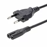 StarTech.com Cavo di Alimentazione per Notebook da 1 m; Cavo Elettrico da Spina UE a C7 2,5A-250V, 18AWG, Cavo Alimentazione AC di Ricambio per Stampante, Alimentatori - Certificato UL (PXTNB2SEU1M)