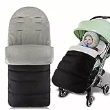 auvstar Sacco a pelo Baby , Passeggino Universale 3 in 1 Passeggino Tappetino Coprigambe Passeggino Bunting Bag Impermeabile Antivento Freddo Staccabile (Grigio)
