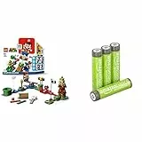 LEGO 71360 Super Mario Avventure di Mario - Starter Pack, Giochi per Bambini, Ragazzi e Ragazze Creativi dai 6 Anni & Amazon Basics - Batterie AAA ricaricabili, pre-caricate, confezione da 4