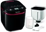 Moulinex OW2208 Pain & Plaisir, Macchina del Pane, 17 Programmi Automatici, 3 Impostazioni di Peso e 3 Livelli di Doratura, Avvio Ritardato Fino a 15 Fre, Ricettario Incluso, 650W, Nero/Viola