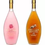 Bottega - Bocca di Rosa Rosolio Liquore alle Rose - 50cl & Bottega Cannella Liquore - 500 ml