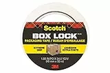 Scotch Box Lock Nastro da Imballo, Trasparente, 1 Rotolo 48 mm x 20,3 m, Nastro Adesivo di Qualità per Chiudere Scatole, Cartoni e Pacchi