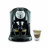 De'Longhi EC201.CD.B Macchina da Caffè per Espresso e Cappuccino, per Polvere di Caffè o Cialde E.S.E., Sistema Latte Manuale, Facile da Usare, Serbatoio Estraibile da 1.1 L, Caldaia Acciaio Inox