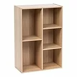 Iris Ohyama, Libreria, 5 ripiani, Contenitore per libri, Parete divisoria, Espositore, Soggiorno, Camera da letto, Ufficio, Scaffale di base CX-23C, Marrone chiaro