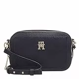 Tommy Hilfiger Borsa a Tracolla Donna TH Emblem Camera Bag Piccola, Blu (Space Blue), Taglia Unica
