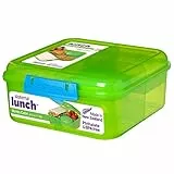 Sistema Scatola portapranzo Bento Cube, contenitore per alimenti da 1,25 L con scomparti singoli e vasetto per yogurt, colori assortiti (varia a seconda della confezione), 1 confezione