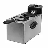 Cecotec Friggitrice elettrica CleanFry 3000 2180 W, 3 litri, acciaio inossidabile, filtro OilClean mantiene pulito l'olio, coperchio con finestra di visualizzazione e filtro antiodore (4287)