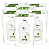 6x Dove Eco-Ricarica Cetriolo e Tè Verde Detergente Liquido Idratante Sapone Mani Effetto Rivitalizzante - 6 Ricariche da 500ml