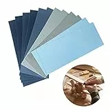 Kit Carta Vetrata,Carta Vetrata ad Alta Precisione,Fogli di Carta Abrasiva al Carburo di Silicio,12 Carta Vetrata a Grana da 120 a 3000,Usata per lucidare metallo,Legno(9 * 3,6 pollici)
