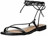 The Drop, Samantha, Sandali Allacciati con Cinturino, Similpelle Nera, 38.5 EU