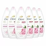 Dove Doccia Renewing alla Peonia e Profumo di Rosa, Bagnodoccia Idratante, Formula Delicata sul Microbioma della Pelle, al 92%* Biodegradabile, Bagnodoccia Uomo e Donna, 12 Pezzi da 250 ml