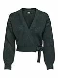 ONLY Onlbreda Wrap L/S Cardigan Knt Noos Maglione, Green Gables, S Donna