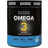 Bandini® Olio di Pesce Omega 3 360 mg EPA e 240 mg DHA per Dose Giornaliera (366 Capsule) - Integratore Alimentare in Softgels molli di Fish Oil (Puro) per la Funzione Cerebrale e la Capacità Visiva