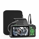 ILIHOME Endoscopio Industriale HD 1080P, Telecamera Endoscopica di ispezione Serpent con Schermo IPS da 4,5 Pollici con 8 luci LED obiettivo impermeabile, Cavo semirigido da 5 metri