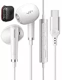 Cuffie USB C per iPhone 15 Pro Max Samsung Galaxy A34 A54 A53 A33 Z Fold5 S23 FE S22 Ultra S21 Cuffie Type C con Microfono HiFi Stereo Auricolari USB C In-Ear con Filo per Google Pixel 8 7a OnePlus 11