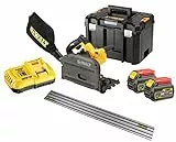 Dewalt DCS520T2 54v XR FLEXVOLT Cordless Plunge Saw 165mm -2X 6.0ah + Guide Rail