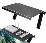 Supporto Monitor Staffa Router Pieghevole, 33x16 cm Vassoio Superiore TV, Ripiano per Decoder, TV box, Regolabile