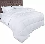 Utopia Bedding Piumone 135 x 200 cm 370 GSM, Piumino singolo, Piumino Letto Singolo, Trapunta Singolo 100% Microfibra (Bianco)