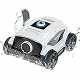 WYBOT Robot per Piscina 130 Minuti di Funzionamento Autonomo, Aspirapolvere per Piscina a Batteria con Double Motore, Pulitore per Piscina Fuori Terra/Piscina Interrate a Fondo Piatto Fino a 100 m²