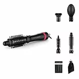 Rowenta x Karl Lagerfeld CF635L Express Style spazzola ad aria calda | 5 in 1 | rivestimento cheratina & Glow | costante 60°C | tutti i tipi di capelli | accessori completi | nero/rosso