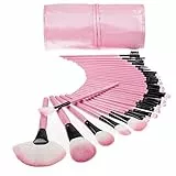 Topsuper® legno 32PCS pennelli trucco corredo cosmetico professionale make up set di pennelli, rosa