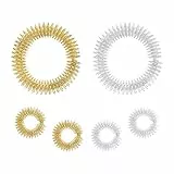 ACWOO Set di 6 anelli per agopuntura, 2 Pezzi Massaggiante per Polso, 4 Pezzi Anello Massaggiante per le dita, per Agopressione e Sollievo Dallo Stress per Artrosi