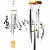 Nuosen Campanelli a vento con campanelli musicali, artigianato con pendolo in legno per uso esterno