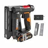 WORX Chiodatrice a batteria 18 V (max 20 V) WX843, PowerShare, 2 in 1, facile regolazione della profondità, 500 chiodi da 15 mm 0,82 mm (calibro 18), 500 punti punti metallici da 10 mm di tipo 53