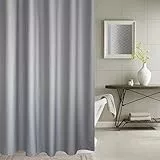 Meiosuns Tenda da Doccia o Rivestimento Tessuto in Poliestere Tende da Doccia Telo Lavabile Fodera e Muffa Resistente con Ganci in plastica Bianca, Extra addensante(200 * 220cm, Grigio)