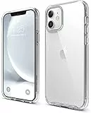 Elago Ibrido Clear Custodia Cover Compatibile con iPhone 12 Mini Case (5.4'), Anti-Ingiallimento Hard PC Retro, Paraurti Flessibile Cover Antiurto (Trasparente)