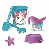 Mondo Toys Unicorn Bucket Set, Set Mare Renew Toys con Secchiello, Paletta, Rastrello, Setaccio, Formina, Annaffiatoio Inclusi, 28534