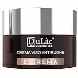 Crema Viso Antirughe ESTREMA Dulàc - Acido Ialuronico, Peptidi Antiage, Vitamine C + E, Proteine della Seta, Principi Attivi Rimpolpanti e Rassodanti che Stimolano la Produzione di Collagene