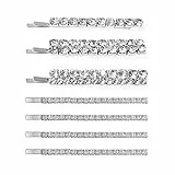 Zeayebsr 7 Pezzi Fermagli per Capelli Fermagli per Capelli con Strass Argento Fermagli per Capelli in Metallo Fermagli per Capelli Accessori per Capelli Fermagli per Capelli per Donne e Ragazze
