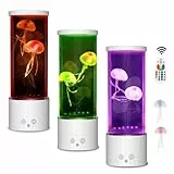 AONESY Lampada Meduse Lava Lamp, 17 Impostazioni di Colore Acquario Meduse Luce D'atmosfera, Decorazione per la Casa e l'ufficio Medusa Luce Notturna per Bambini Amici Regali di Compleanno, Bianco