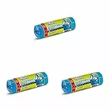 Domopak Spazzy Sacchi Nettezza Antiforo con Manici - Casalingo 28 lt - Blu - 1 confezione da 60 pezzi