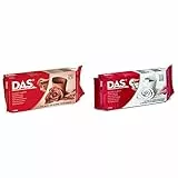 DAS Terracotta, Pasta per modellare, 500 grammi & 387000 Panetto, 500 g, Bianco