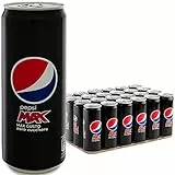 Pepsi Max, Bevanda Analcolica Gusto Cola, Zero Zucchero, Lattina Sleek, Formato da 24x0,33L