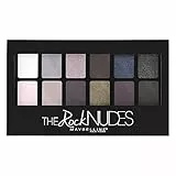 Maybelline New York The Rock Nudes Palette Ombretti, 12 Colori dalle Nuance Perlate Chiare e Scure Shimmer