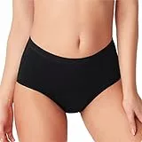 Cotonella 1 Pezzo di Period Panties ADB63 Coulotte da Ciclo Mestruale Flusso Abbondante, Donna Nero 5/XL