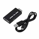 Cavo adattatore HDMI AV per convertitore audio/video portatile da PS2 a HDMI per parti Plug and Play di Sony PlayStation 2 - Nero