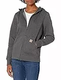 Carhartt Clarksburg Felpa con Cappuccio e Zip T-Shirt da Lavoro, Carbonio Heather, S Donna