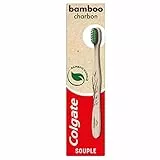 COLGATE - Spazzolino da denti morbido in bambù con filamenti infusi al carbone - Denti sensibili - Manico realizzato in bambù biodegradabile, 100% naturale - Promuove una buona salute buco-dentale